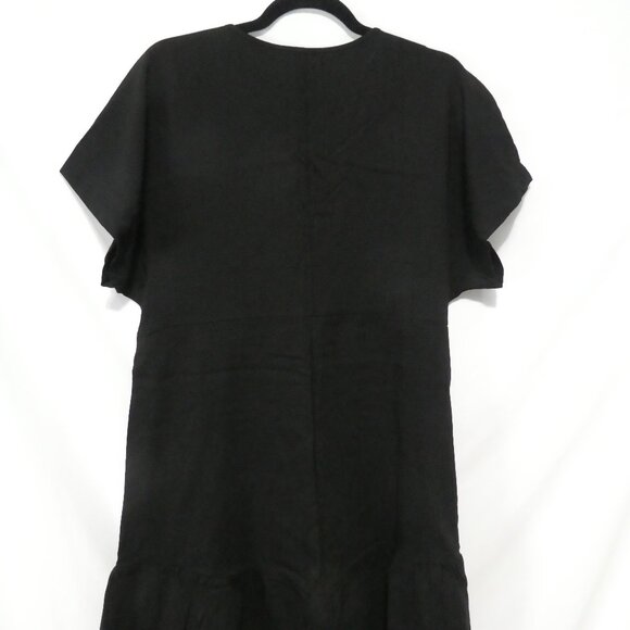 SHEIN - Curve | 2XL | Black Scalloped Hem V-Neck Mini Dress - Picture 12 of 14